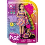 Mattel Barbie Totally Hair Heart-Themed Doll, Petite, 8.5 Inch Fantasy Hair, Dress HCM90 194735014842