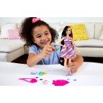 Mattel Barbie Totally Hair Heart-Themed Doll, Petite, 8.5 Inch Fantasy Hair, Dress HCM90 194735014842