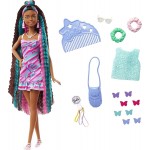 Mattel Barbie Totally Hair Butterfly-Themed Doll, 8.5 Inch Fantasy Hair, Dress, 15 And Fashion Play Accessories 8 HCM91 19473501