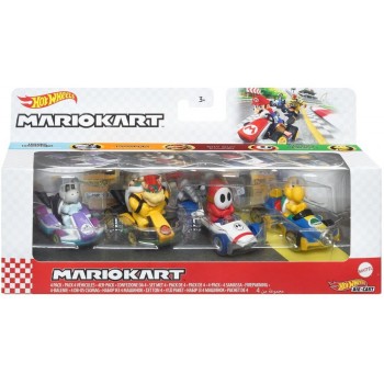 Mattel Hot Wheels Αυτοκινητακια Mario Kart Σετ Των 4 GWB36 / HDB23 194735018925