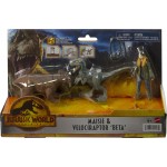 Mattel Jurassic World Man & Dinosaur Set Maisie and Velociraptor Beta HDX46 / HGP78 194735055579