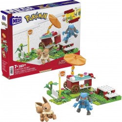Mattel Pokemon Adventure Builder Poke Puff Picnic Toy Building Set, Eevee And Riolu Fig HDL80 194735026647