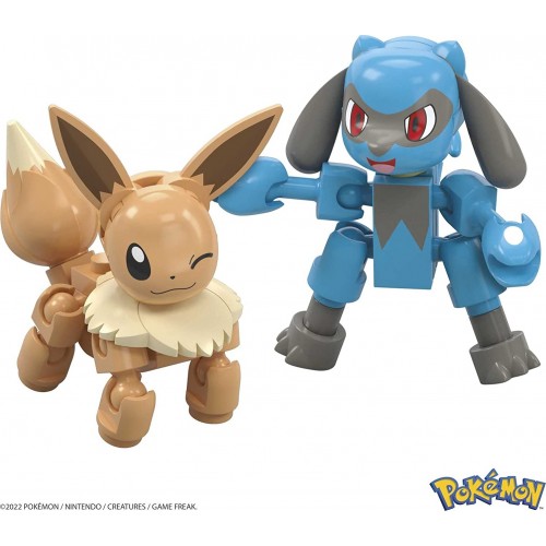 Mattel Pokemon Adventure Builder Poke Puff Picnic Toy Building Set, Eevee And Riolu Fig HDL80 194735026647