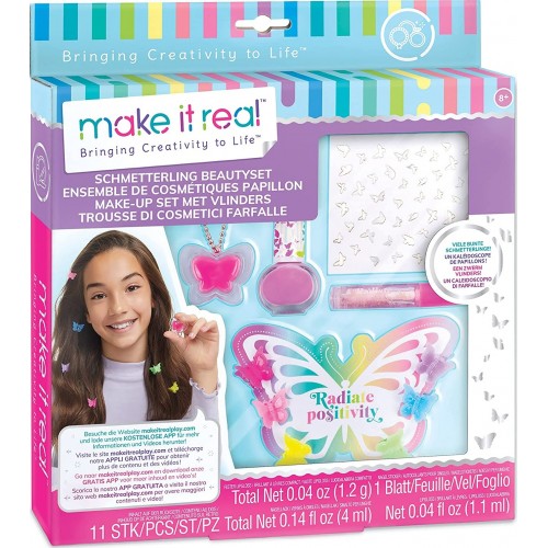 Make It Real Butterfly Beauty Children, Make-Up Set, Cosmetic Kit 2326 695929023263
