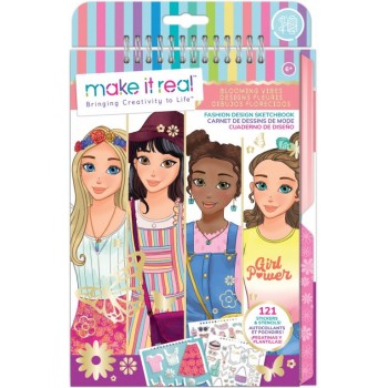 Make It Real Fashion Sketchbook Fashion Design Sketchbook Blooming Vibes 3209 695929032098