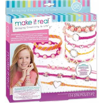 Make It Real Diy Macrame Friendship Bracelets, Craft Kit For Childr 1318 695929013189