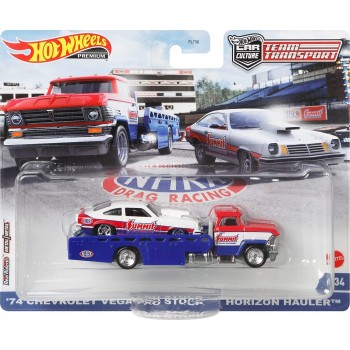 Mattel Hot Wheels Νταλίκα Με Αυτοκινητάκι 74 Chevrolet Vega Pro Stock & Horizon Hauler FLF56 / GRK63 887961906325