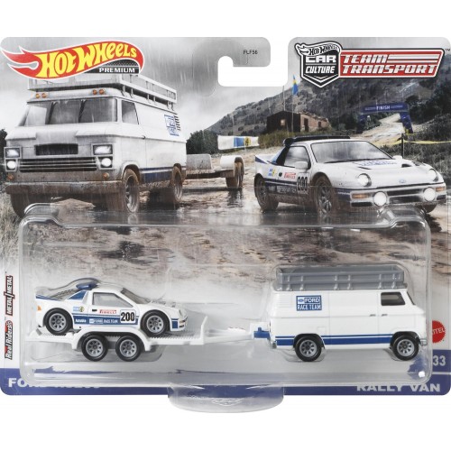 Mattel Hot Wheels Ford RS200 and Rally Van FLF56 / GTT28 887961920390