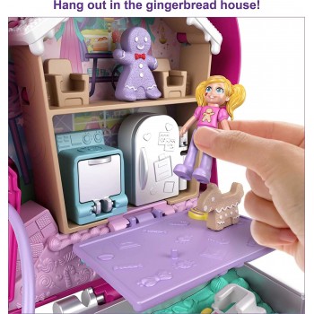 Mattel Polly Pocket Candy Cutie Gumball Compact, Theme With Micro And Margot Dolls, 5 Reveals 13 Related Accessories FRY35 / GTN