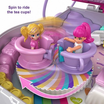 Mattel Polly Pocket Candy Cutie Gumball Compact, Theme With Micro And Margot Dolls, 5 Reveals 13 Related Accessories FRY35 / GTN