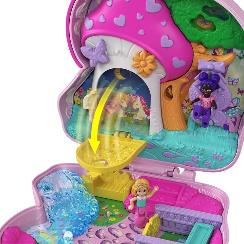Mattel Polly Pocket Mini - Ο Κοσμος Της Σετακια Unicorn Forest Compact Tea Party FRY35 / HCG20 194735009343
