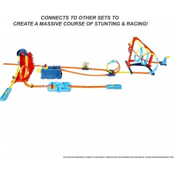 Mattel Βασικά Εξαρτήματα Πίστας Hot Wheels Track Builder Drone Lift-Off Pack, And Platform Snap Onto Track GLC87 / HDX76 1947350