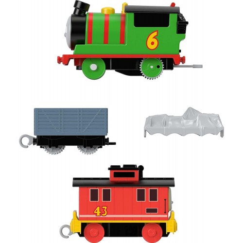 Mattel Τομας Το Τρενακι -Μηχανοκινητα Τρενα Με 2 Βαγονια Percy Brake Car Bruno Motorized Battery-Powered HFX97 / HHN44 194735073