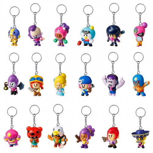 PMI Ltd Brawl Stars Figural Keychains - 1 Pack S1 BRW8010 7290117581346