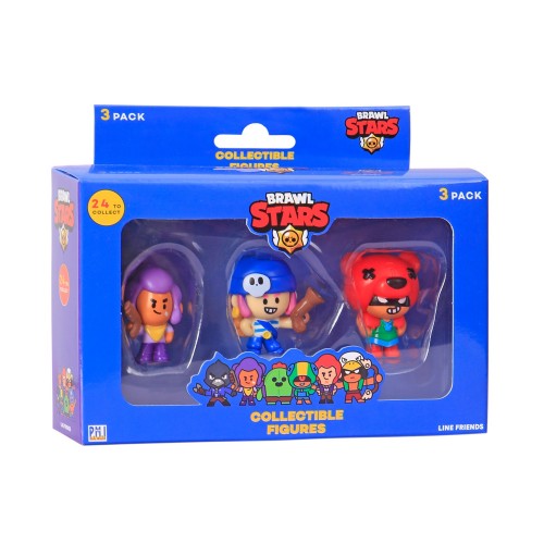 PMI Ltd Brawl Stars Collectible Figures - 3 Pack S1 Random BRW2021 7290117582572