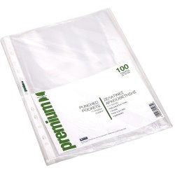 A&G PAPER Ζελατίνες Pocket Αρχειοθέτησης Premium Διαφανές A4 με οπές 100 τεμ. 25965 5205616259650