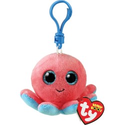 ty Beanie Boos Sheldon Plush Clip Octopus Coral 8.5Cm 1607-35255 008421352555
