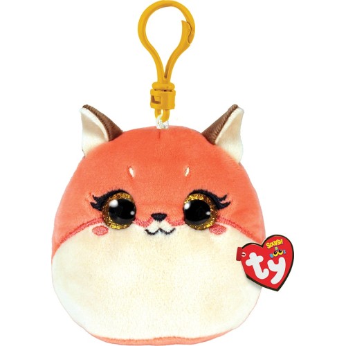 ty Squishy Beanies Roxie Plush Clip Fox White And Orange 1607-39560 008421395606