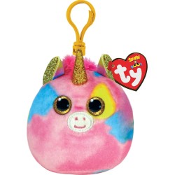 ty Squishy Beanies Fantasia Plush Clip Unicorn Multicolor 1607-39572 008421395729