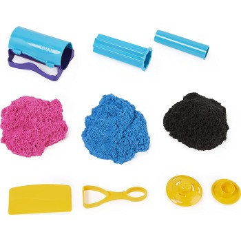 Spin Master Kinetic Sand, Slice N Surprise Set With 383G Of Black, Pink And Blue Αμμο-μαγειρέματα 6063482 778988378113
