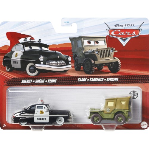 Mattel Cars - Set Of 2 Sheriff and Sarge DXV99 / HFH20 194735040384