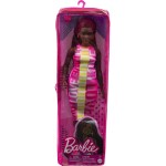 Mattel Barbie Fashionistas Doll 186, Curvy, Crimson Braids, Sleeveless Love Dress, Hoop Earrings FBR37 / HBV18 194735002108