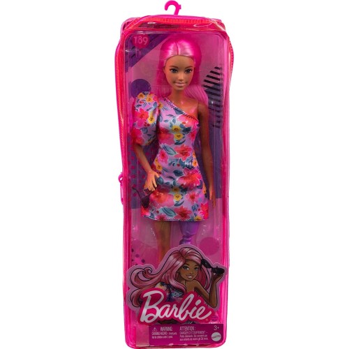 Mattel Barbie Fashionistas Doll 189, Pink Hair, Off-Shoulder Floral Dress, Sunglasses, Prosthetic Leg, Sneakers FBR37 / HBV21 19