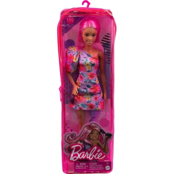 Mattel Barbie Fashionistas Doll 189, Pink Hair, Off-Shoulder Floral Dress, Sunglasses, Prosthetic Leg, Sneakers FBR37 / HBV21 19
