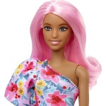 Mattel Barbie Fashionistas Doll 189, Pink Hair, Off-Shoulder Floral Dress, Sunglasses, Prosthetic Leg, Sneakers FBR37 / HBV21 19