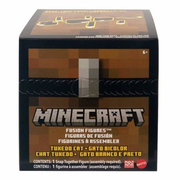 Mattel Minecraft Construction Large Figure Tuxedo Cat GVV14 / HDV55 194735032310