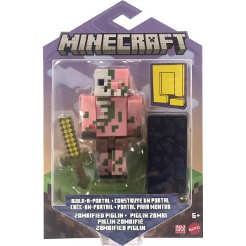 Mattel Minecraft Figure 8Cm Build-A-Portal Zombified Piglin GTP08 / HDV07 194735031887