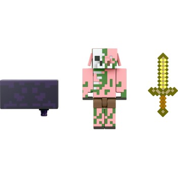Mattel Minecraft Figure 8Cm Build-A-Portal Zombified Piglin GTP08 / HDV07 194735031887