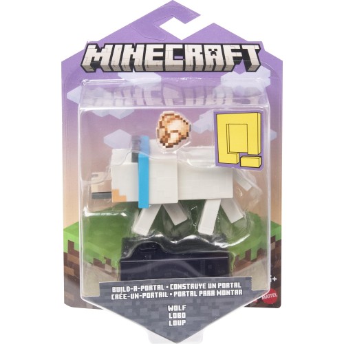 Mattel Minecraft Φιγουρες 8Εκ Build-A-Portal Wolf GTP08 / HFC30 194735037254
