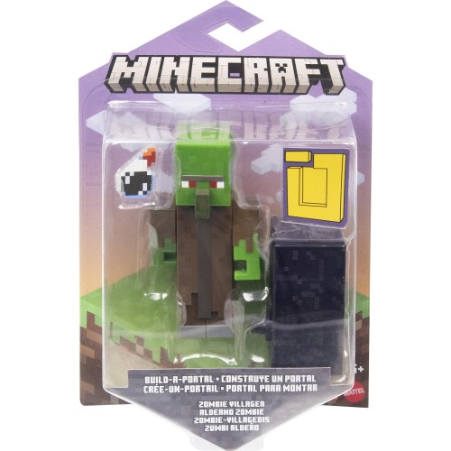 Mattel Minecraft Figure 8Cm Build-A-Portal Zombie Villager GTP08 / HGK37 194735050468
