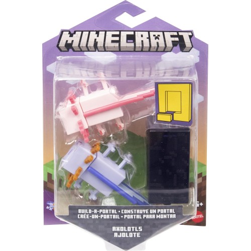 Mattel Minecraft Φιγούρες 8Εκ Build-A-Portal Axolotls GTP08 / HGK38 194735050475