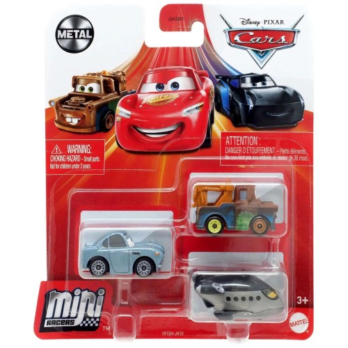 Mattel Cars Μινι Αυτοκινητακια - Σετ Των 3 Finn McMissile, Mater & Siddeley the Spy Jet Car GKG01 / HFC64 194735037506