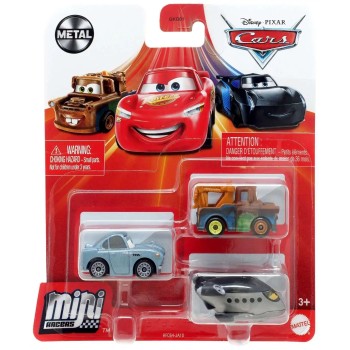 Mattel Cars Mini - Set Of 3 Finn McMissile, Mater & Siddeley the Spy Jet Car GKG01 / HFC64 194735037506