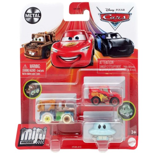 Mattel Cars Μινι Αυτοκινητάκια - Σετ Των 3 UFM Mater, Mator & Lightning McQueen GKG01 / HFC68 194735037469