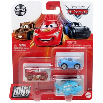Mattel Cars Mini - Set Of 3 Rotor, Sally, McQueen GKG01 / HFC71 194735037544