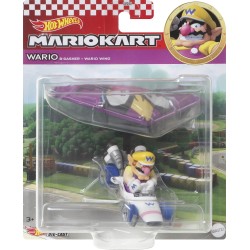 Mattel Hot Wheels Mario Kart Cars With Anemoper Wario B-Dasher Wario Wing Glider GVD30 / HDB42 194735019076