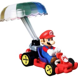 Mattel Hot Wheels Αυτοκινητάκια Mario Kart Με Ανεμόπτερο Mario in Pipe Frame with Parachute GVD30 / HDB40 194735019137
