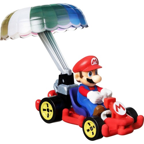 Mattel Hot Wheels Mario Kart Cars With Anemoper Mario in Pipe Frame with Parachute GVD30 / HDB40 194735019137