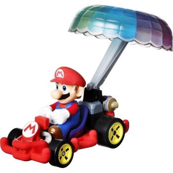 Mattel Hot Wheels Αυτοκινητάκια Mario Kart Με Ανεμόπτερο Mario in Pipe Frame with Parachute GVD30 / HDB40 194735019137