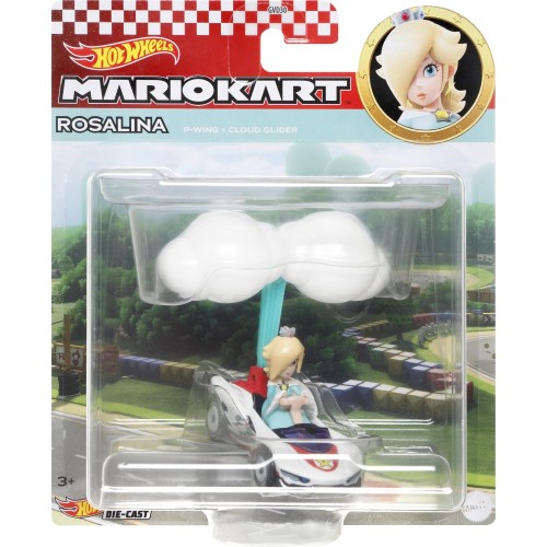 Mattel Hot Wheels Αυτοκινητάκια Mario Kart Με Ανεμόπτερο Rosalina P-Wing GVD30 / HDB43 194735019083