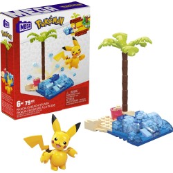 MEGA Pikachu Beach Splash Building Set With 79 Compatible Bricks HDL75 / HDL76 194735026623