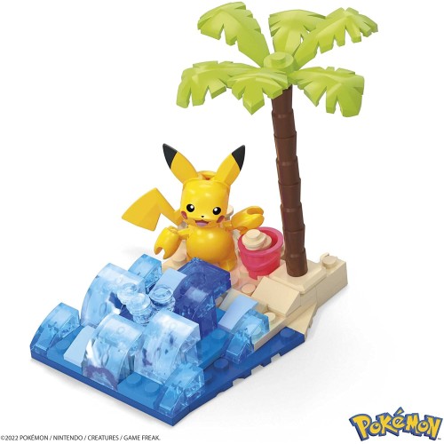 MEGA Pokemon Adventure Builder Φιγούρα Και Αξεσουάρ Pikachu Beach Splash Building Set With 79 Compatible Bricks HDL75 / HDL76 19