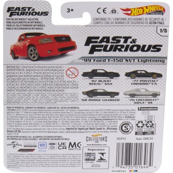 Mattel Hot Wheels Collective Enterainment Cars Fast & Furious 99 Ford F-150 SVT Lightning DMC55 / HCP15 194735016464
