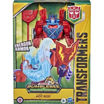 Hasbro Transformers Bumblebee Cyberverse Adventures Dinobots Unite Ultimate Autobot Hot Rod Action Figure, Age 6 and Up, 9-inch 
