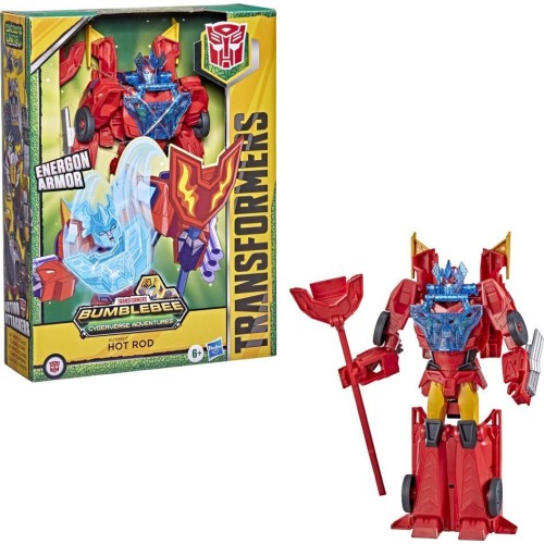 Hasbro Transformers Bumblebee Cyberverse Adventures Dinobots Unite Ultimate Autobot Hot Rod Action Figure, Age 6 and Up, 9-inch 