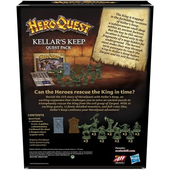 Hasbro Avalon Hill Heroquest Kellars Keep Expansion, Dungeon Crawler Board Game F4543 5010993938063
